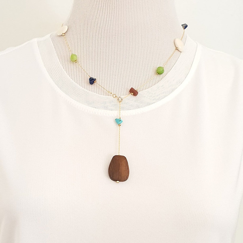 mixed stone necklace
